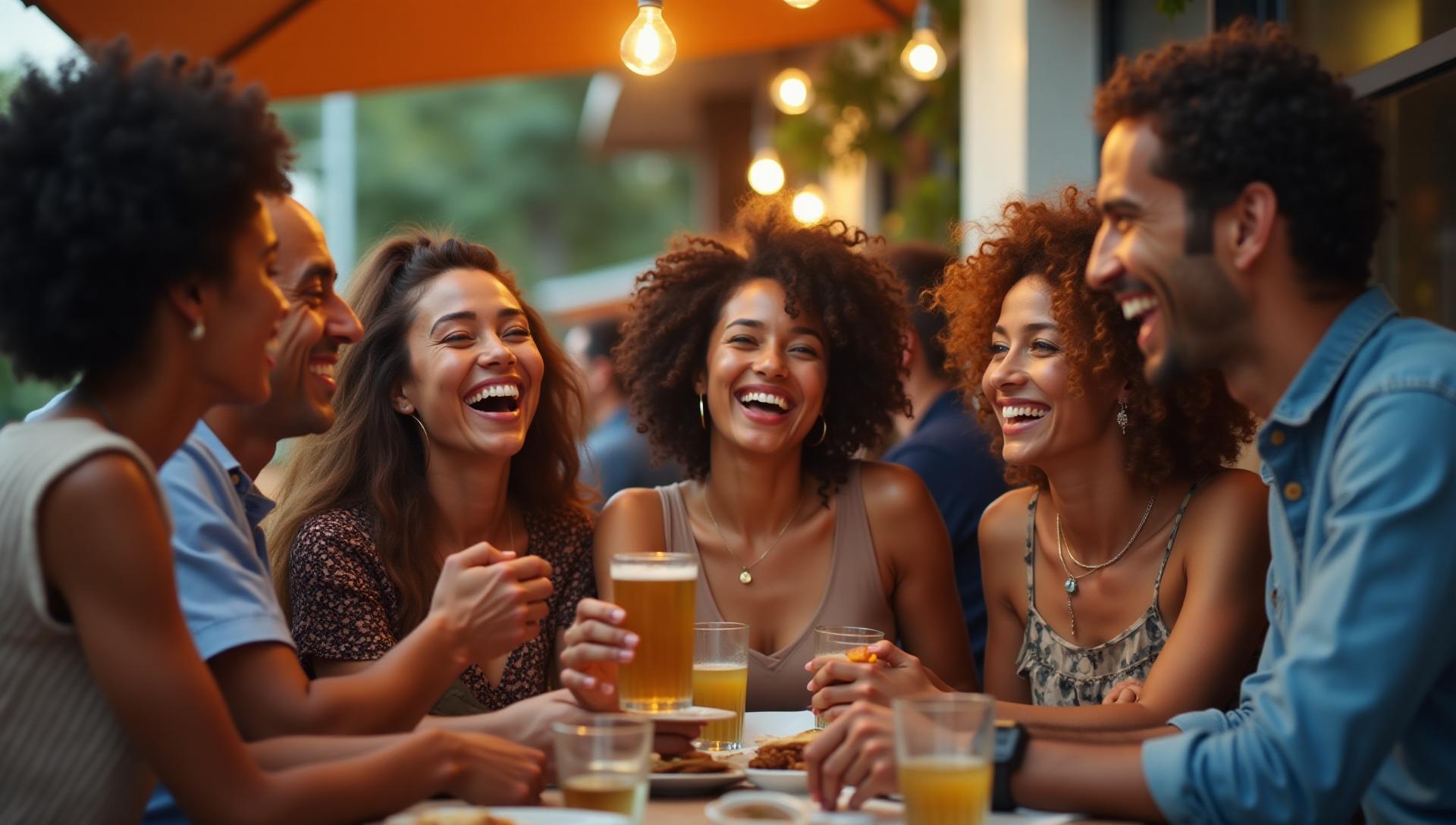 Friends enjoying memorable moments together